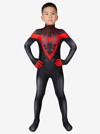 マーベルコミックスキッズ PS5 2026 スパイダーマン マイルズ モラレス 全身タイツ ジャンプスーツ コスプレ衣装