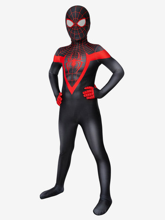 マーベルコミックスキッズ PS5 2026 スパイダーマン マイルズ モラレス 全身タイツ ジャンプスーツ コスプレ衣装