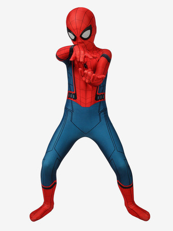 マーベルコミックスパイダーマンホームカミングキッドコスプレコスチュームライクラスパンデックスジャンプスーツ