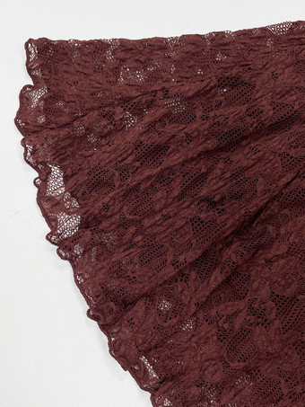 2025年秋冬、Vネックと長袖のボディコンレースミニドレス