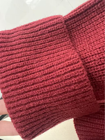 2025年秋冬 コントラストトリムのオーバーサイズVネックカーディガン