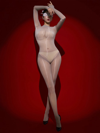 グレイランジェリー ストッキング ボディストッキング ブラック 光沢 滑らか ハイソックス シームレス 全身キャットスーツ ストッキング