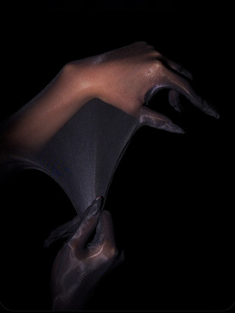 ブラック ランジェリーアクセサリー セクシーコスチューム ナイトアウト ラベンダー ライクラスパンデックス グローブ アクリルファイバー 無地グローブ