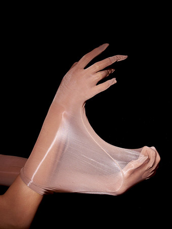 肌色ランジェリーアクセサリー セクシーコスチューム ナイトアウト ラベンダー ライクラスパンデックス グローブ アクリルファイバー 無地グローブ