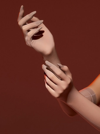 グレイランジェリーアクセサリー セクシーコスチューム ナイトアウト ラベンダー ライクラスパンデックス グローブ アクリルファイバー 無地グローブ