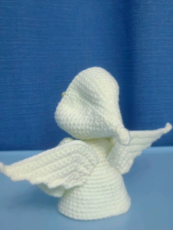 ハロウィン手作り編みぐるみ 天使と死神のキーホルダー 不気味でかわいい装飾品