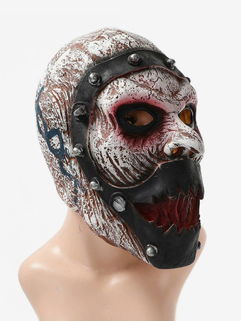 ハロウィン ラテックス スカル ウォリアー マスク リアル フルヘッドカバー ホラー コスチューム アクセサリー