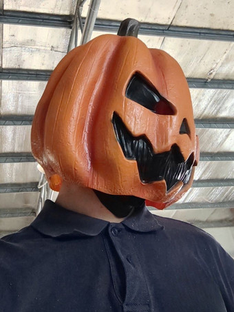 ハロウィン 悪魔風 カボチャマスク フルヘッド コスプレマスク パーティー パフォーマンス フード