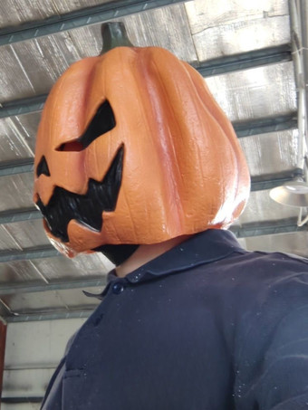 ハロウィン 悪魔風 カボチャマスク フルヘッド コスプレマスク パーティー パフォーマンス フード