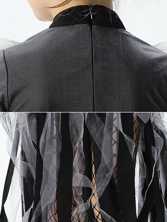 ハロウィン 女の子用 ゴースト花嫁コスチューム ゴシック レースドレス 魔女 子供用