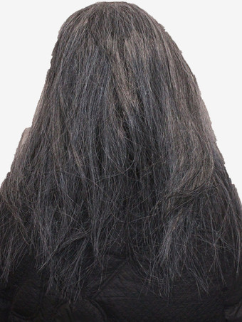 ハロウィン用の白髪の腐った骸骨マスク