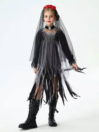 halloween costume black lace dress Halloween Michael Myers Lace Strap Dress main image 0