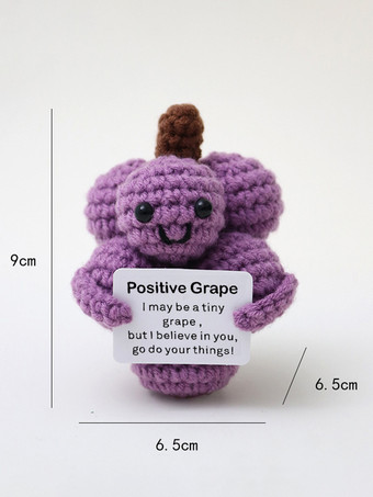 パープル ハロウィンかぎ針編みのカボチャぬいぐるみ、手作りのかわいい編みぐるみ飾り