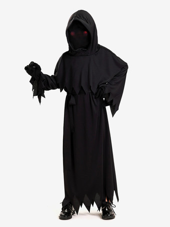 ハロウィン 子供用 死神コスチューム ゴシック 悪魔ローブ ステージパフォーマンス衣装
