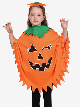 ハロウィン 光るカボチャコスチュームセット 光るケープと帽子 トリック・オア・トリート フルセット