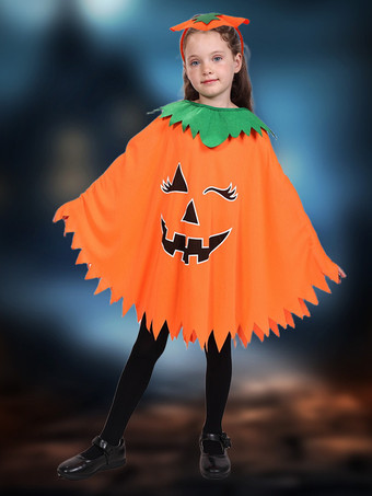 ハロウィン 光るカボチャコスチュームセット 光るケープと帽子 トリック・オア・トリート フルセット