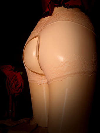 肌色ランジェリー ストッキング パンスト レディース クロッチレス シースルー レッド アクリル レース 無地 パンスト