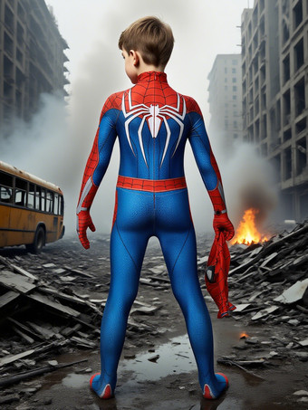 スパイダーマンキッズコスプレジャンプスーツマーベル2018PS4ゲームコスプレコスチューム