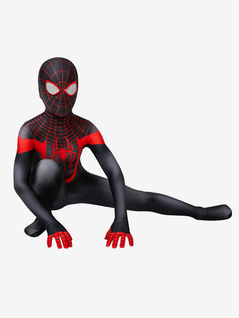 マーベルコミックスキッズ PS5 2026 スパイダーマン マイルズ モラレス 全身タイツ ジャンプスーツ コスプレ衣装