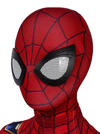 スパイダーマンホームカミングアイアンスパイダーキッズコスプレレッドライクラスパンデックスマーベルコミックコスプレコスチューム