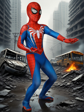 スパイダーマンキッズコスプレジャンプスーツマーベル2018PS4ゲームコスプレコスチューム