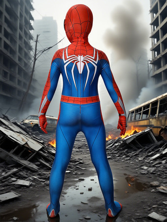 スパイダーマンキッズコスプレジャンプスーツマーベル2018PS4ゲームコスプレコスチューム