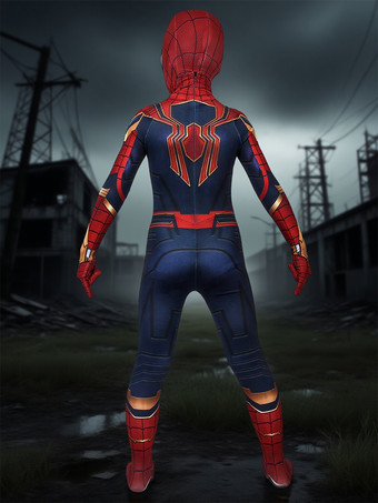スパイダーマンホームカミングアイアンスパイダーキッズコスプレレッドライクラスパンデックスマーベルコミックコスプレコスチューム