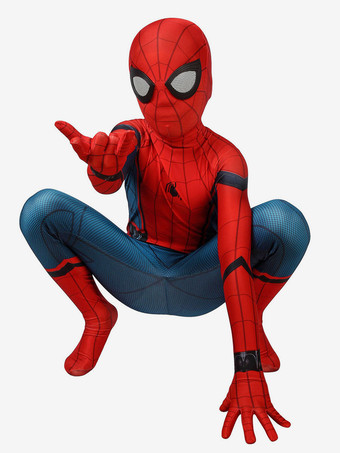 マーベルコミックスパイダーマンホームカミングキッドコスプレコスチュームライクラスパンデックスジャンプスーツ