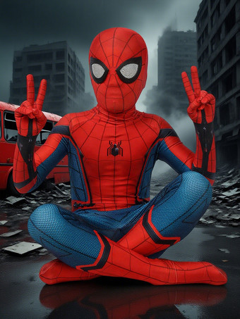 マーベルコミックスパイダーマンホームカミングキッドコスプレコスチュームライクラスパンデックスジャンプスーツ