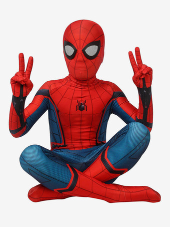 マーベルコミックスパイダーマンホームカミングキッドコスプレコスチュームライクラスパンデックスジャンプスーツ