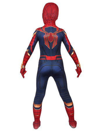 スパイダーマンホームカミングアイアンスパイダーキッズコスプレレッドライクラスパンデックスマーベルコミックコスプレコスチューム
