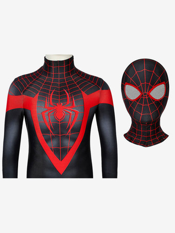 マーベルコミックスキッズ PS5 2026 スパイダーマン マイルズ モラレス 全身タイツ ジャンプスーツ コスプレ衣装