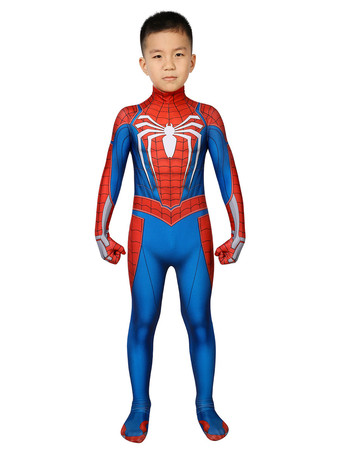 スパイダーマンキッズコスプレジャンプスーツマーベル2018PS4ゲームコスプレコスチューム