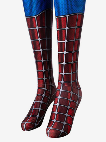 女性スパイダーマンコスチュームトゥアレッドスーパーヒーローライクラスパンデックスジャンプスーツキャットスーツ全身タイツ