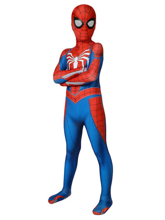 スパイダーマンキッズコスプレジャンプスーツマーベル2018PS4ゲームコスプレコスチューム