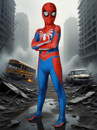 スパイダーマンキッズコスプレジャンプスーツマーベル2018PS4ゲームコスプレコスチューム