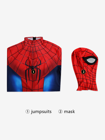 Brand New Day Costumes マーベルコミックス スパイダーマン ピーター・パーカー主演ゼンタイスーツ 3Dプリント立体視アイマスク付き