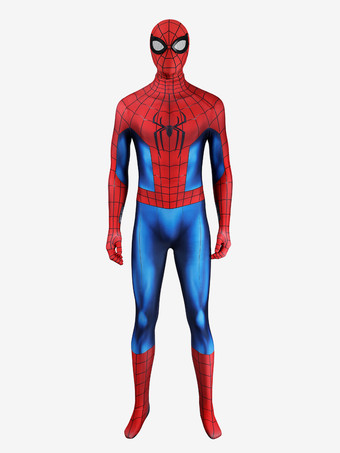 レッド Brand New Day Costumes マーベルコミックス スパイダーマン ピーター・パーカー主演ゼンタイスーツ 3Dプリント立体視アイマスク付き