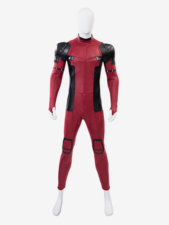 デッドプール アニメ コスプレ デッドプール ダークレッド フィルム ポリエステル サッシュ フード セット フェイクレザー マーベルコミック
