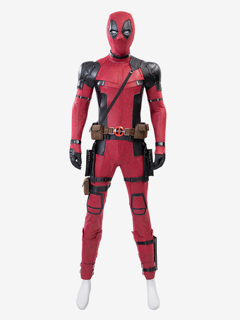 ダークレッドデッドプール アニメ コスプレ デッドプール ダークレッド フィルム ポリエステル サッシュ フード セット フェイクレザー マーベルコミック