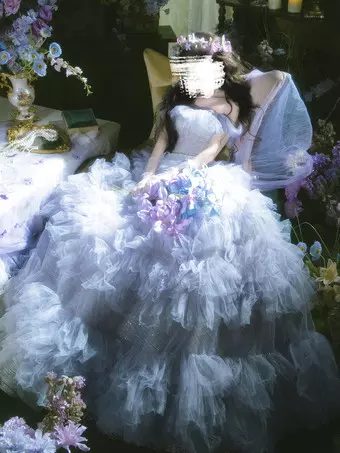 Abito Principessa Per Bambina – Maniche Lunghe In Pizzo, Vestito Da Festa Floreale - 4