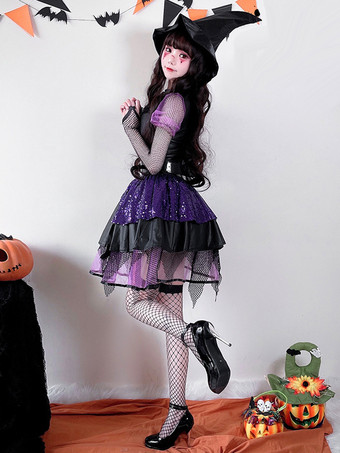 ハロウィン ゴシック 魔女 コスチューム レース ダーク フェアリー ロールプレイ ドレス