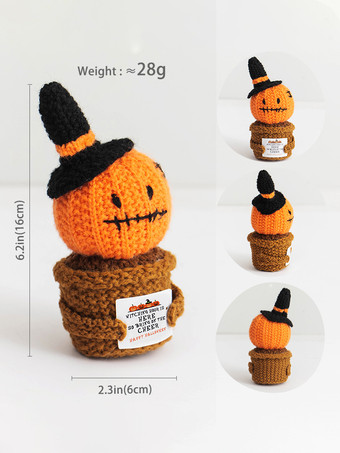 サニーゴーストの編みぐるみぬいぐるみ（カード付き）ハロウィンのデスクデコレーションとギフト