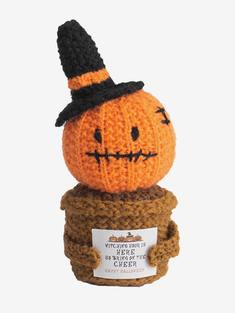 サニーゴーストの編みぐるみぬいぐるみ（カード付き）ハロウィンのデスクデコレーションとギフト