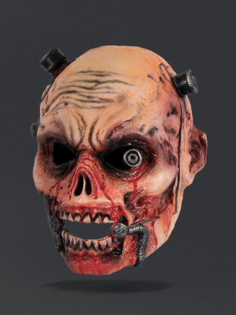 ハロウィンの超リアルなゾンビマスク。お化け屋敷や映画制作のためのパーティー小道具。
