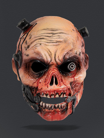 ハロウィンの超リアルなゾンビマスク。お化け屋敷や映画制作のためのパーティー小道具。