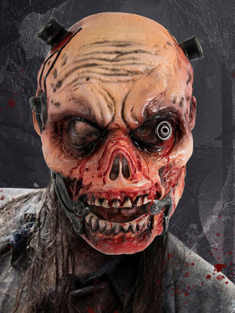 ハロウィンの超リアルなゾンビマスク。お化け屋敷や映画制作のためのパーティー小道具。