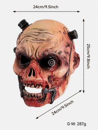 ハロウィンの超リアルなゾンビマスク。お化け屋敷や映画制作のためのパーティー小道具。