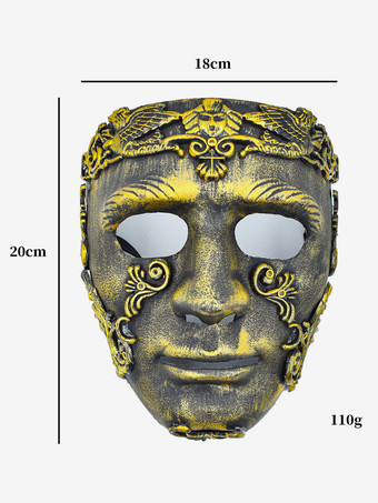 ハロウィン 古代ローマ剣闘士マスク ブロンズ フルフェイスヘルメット 歴史再現小道具