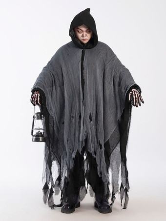 ブラック ハロウィンのぼろぼろのゴーストケープの怖いコスチューム